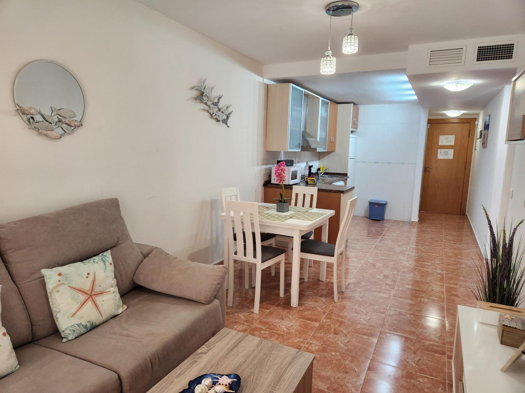 Bajo En Primera Linea De Vera-Playa Con Piscina Privada! المظهر الخارجي الصورة
